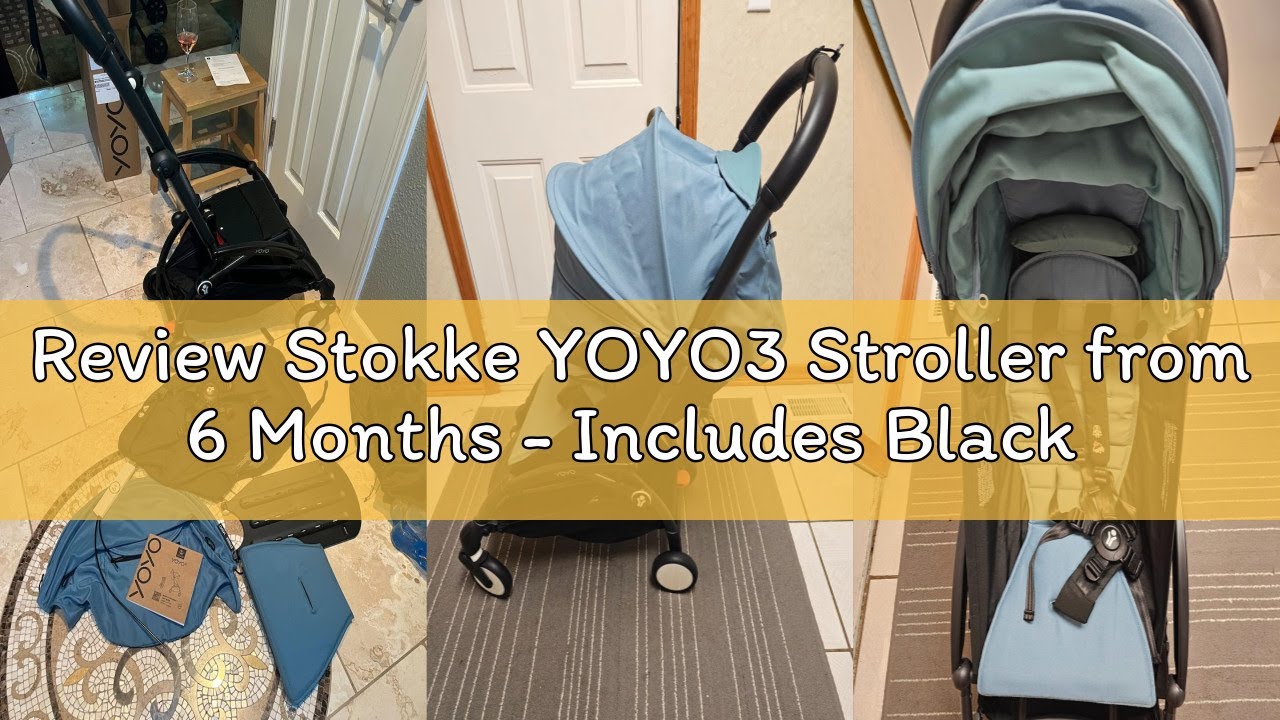 Review Stokke YOYO3 Stroller from 6 Months - Includes Black Frame/Taupe Seat Cushion + Canopy - Fold