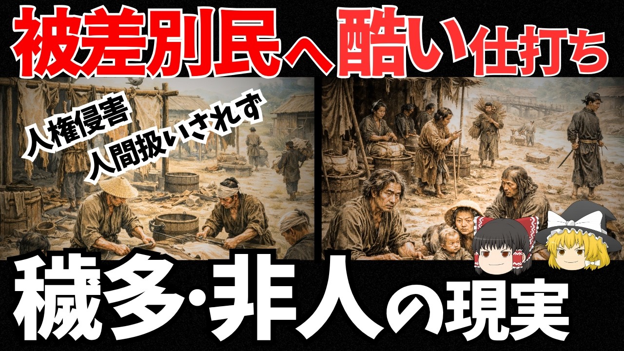 【ゆっくり解説】被差別民（えた・非人）のリアルな暮らしと現実　目を逸らしてはいけない真実