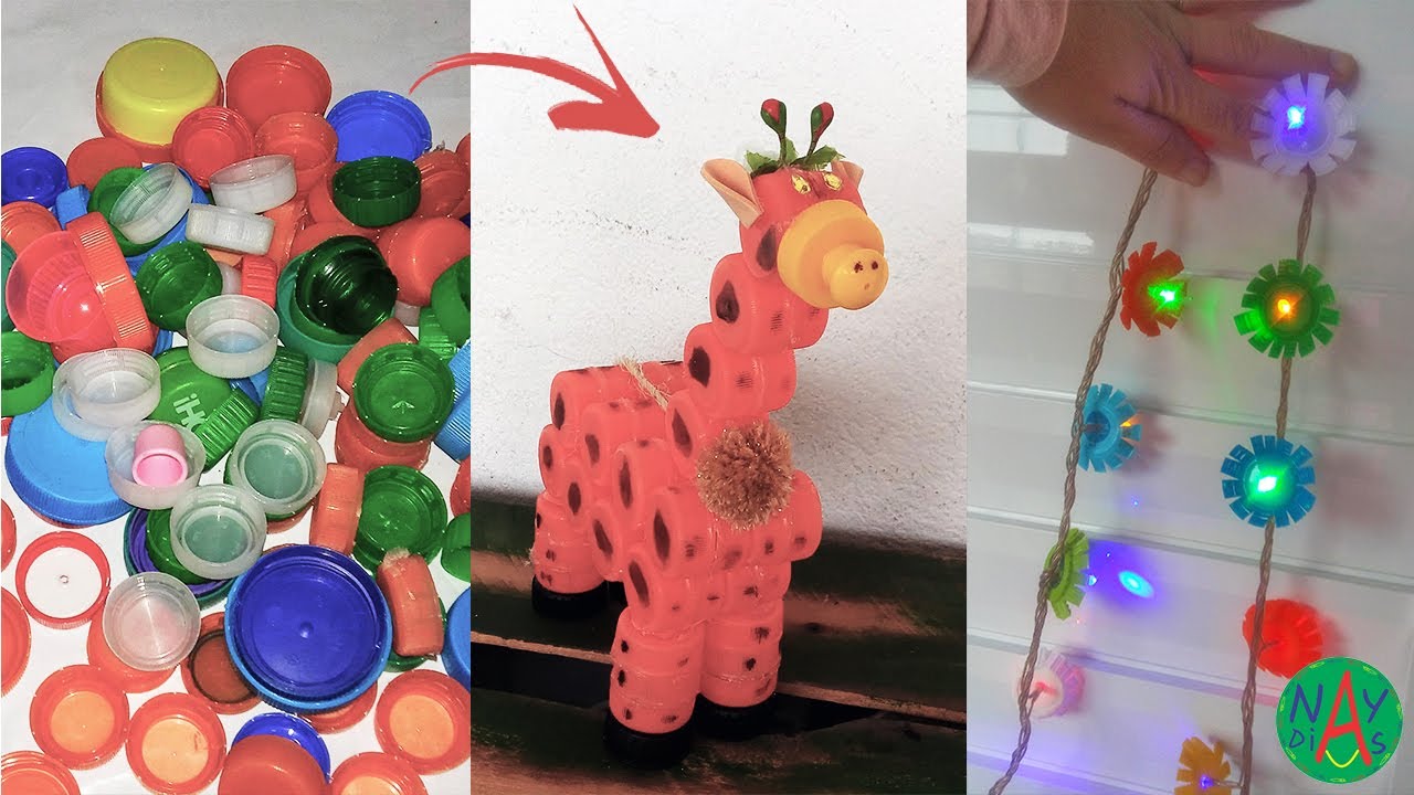 2 IDEIAS INCRÍVEIS de Tampas de Garrafas 😱 Artesanato Faça Você Mesmo, Decoração, RECICLAGEM