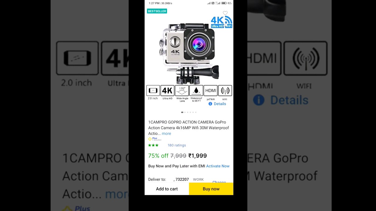 4k records GoPro camera under 2000#gopro #shorts #shortsfeed
