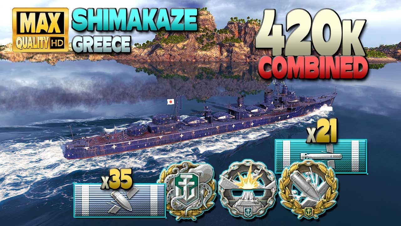 Эсминец Shimakaze: Огромные 420 тысяч суммарных повреждений - World of Warships