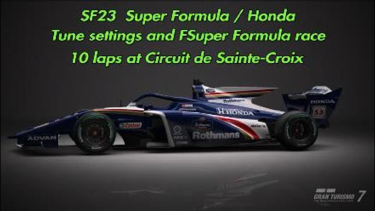 GT7 SF23 Honda Super Formula tune settings and race