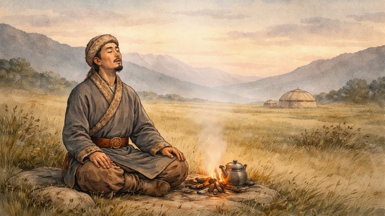 Meditation Music | Tuvan Throat Singing Inspired 🌄 | Deep Vocal Drone for Focus & Study