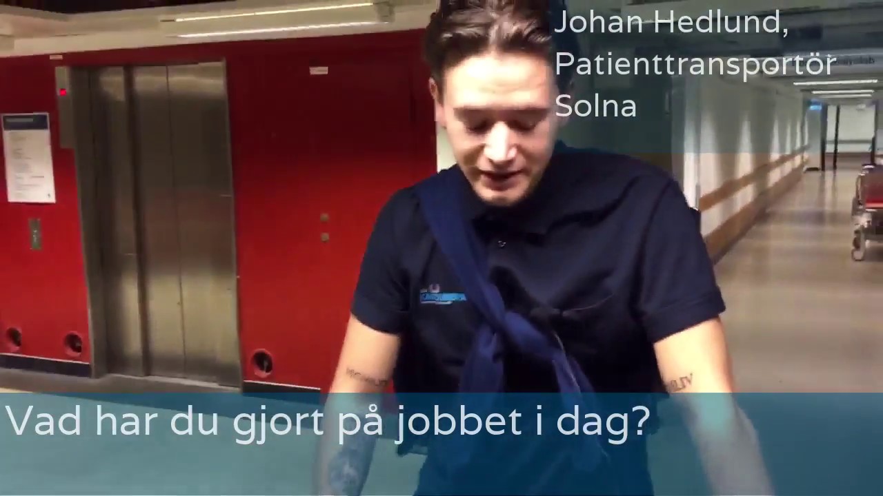 Johan Hedlund, patienttransportör Solna