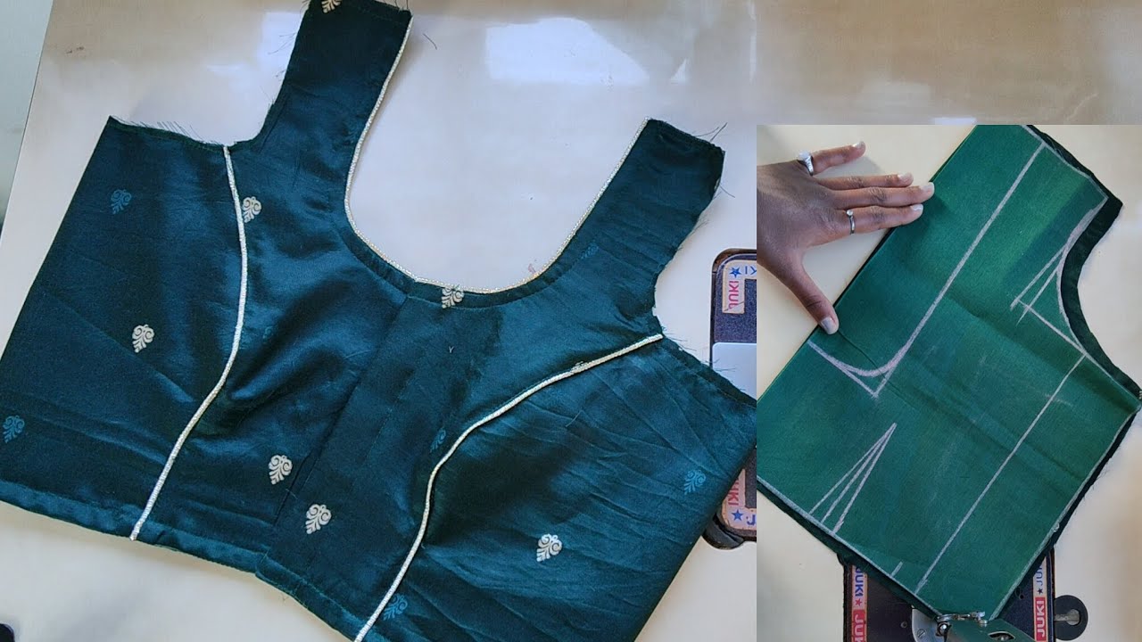 Perfect Princess Cut Blouse Design Cutting & Stitching Full Tutorial Video | How To Attach Piping 