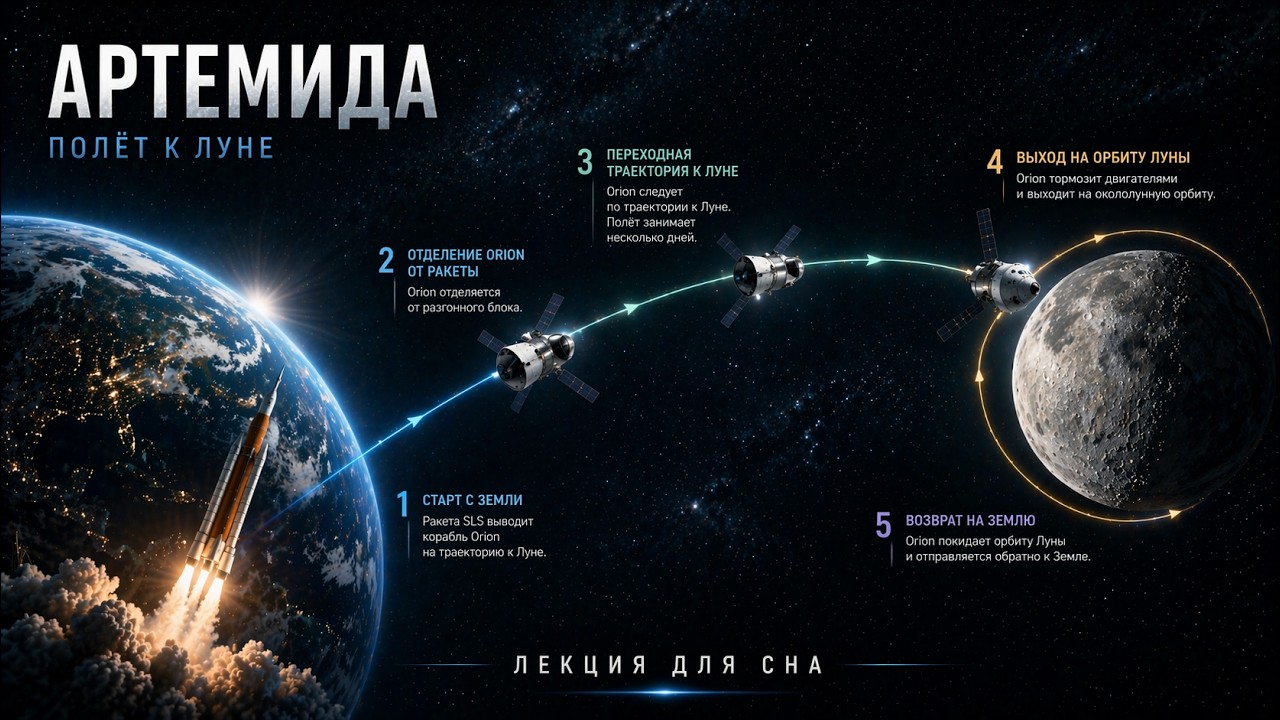 Космос для сна! Будущее миссии к Луне Артемида, Artemis.Что будет дальше? ЛЕКЦИЯ ДЛЯ СНА 😴