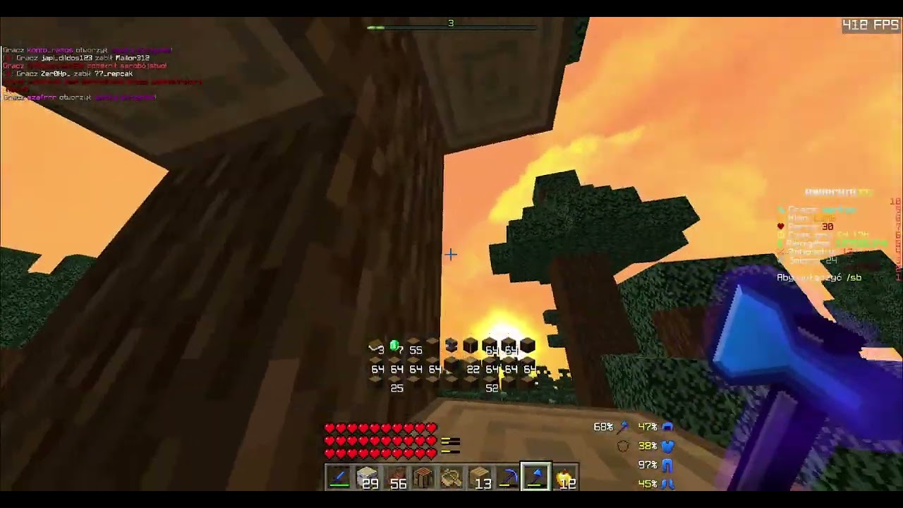 AFERA🔥🔥🔥mam chce zebym oddał itemki a ja scinam drewno 🔥🔥🔥