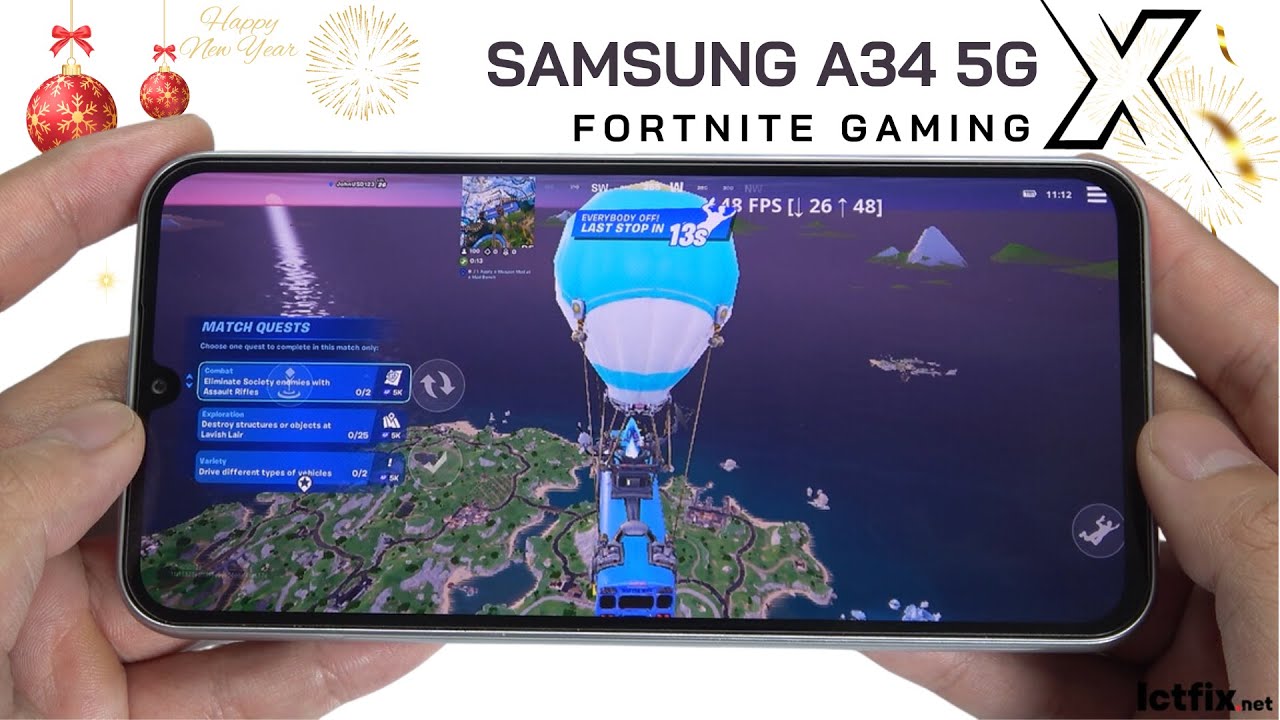 Samsung Galaxy A34 5G Fortnite Gaming test Update 2024