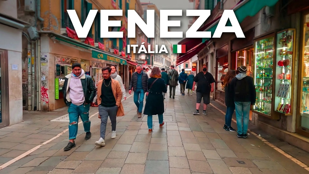 🇮🇹 VENEZA, ITÁLIA: Passeio Virtual em 4K | Tour Pelas Ruas e Canais da Cidade