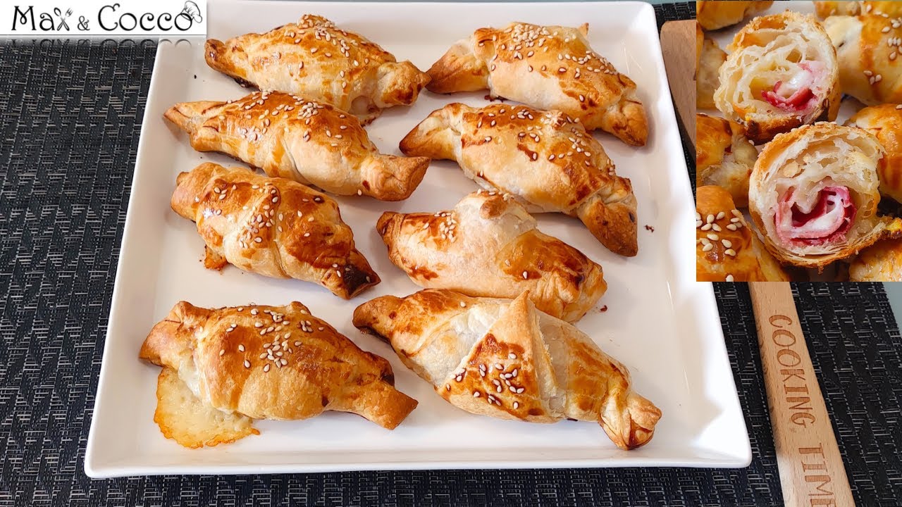 CORNETTI SALATI CON PROSCIUTTO e FORMAGGIO - Ideali per APERITIVO a NATALE