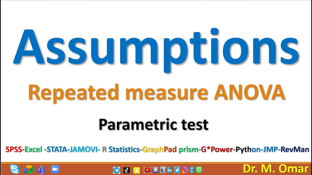Assumptions for repeated measure ANOVA