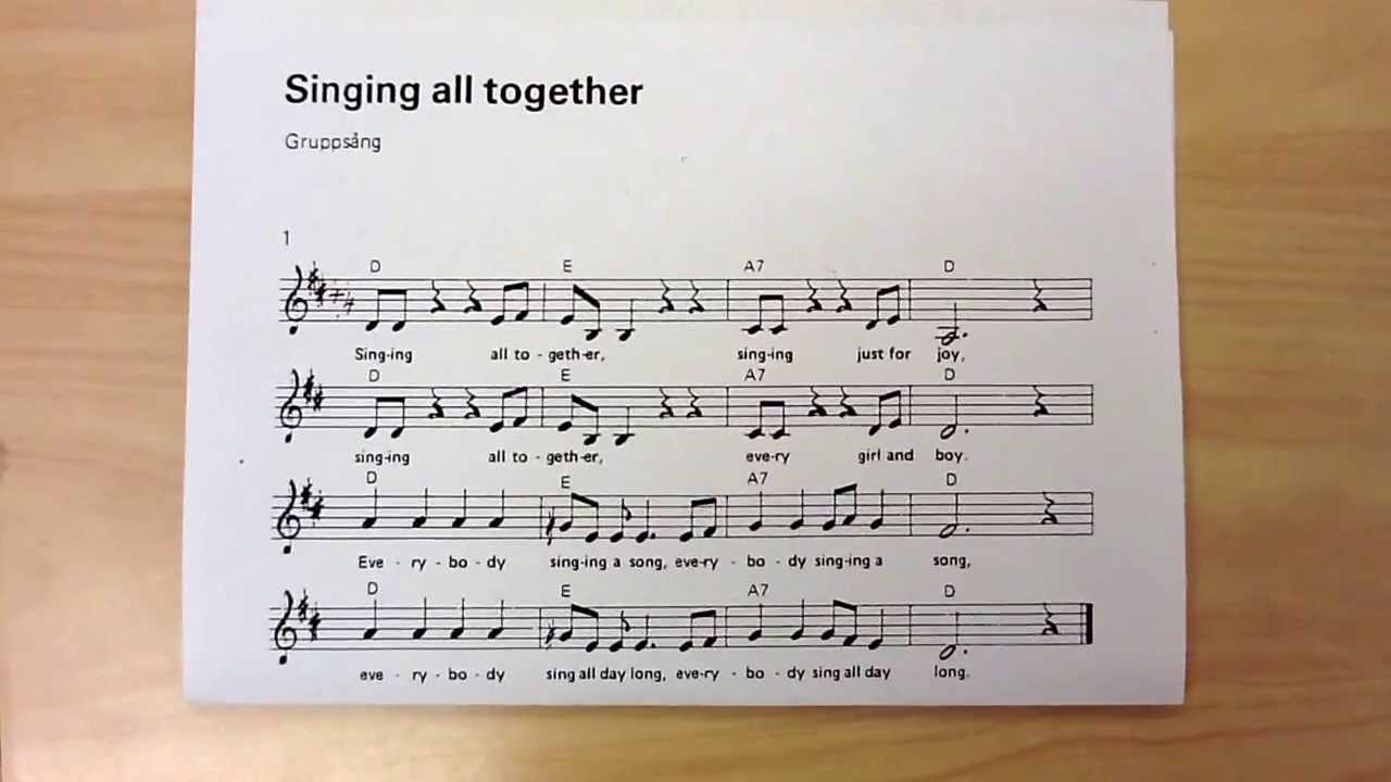 Singing all together