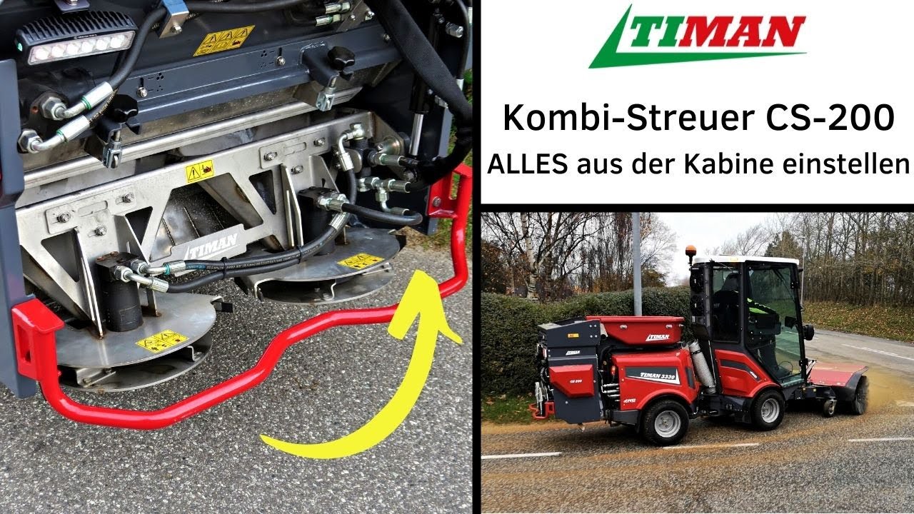 EINZIGARTIGER Streuer für Timan 3330 | Kombinierter Teller- und Walzenstreuer | Kombi-Streuer CS-200