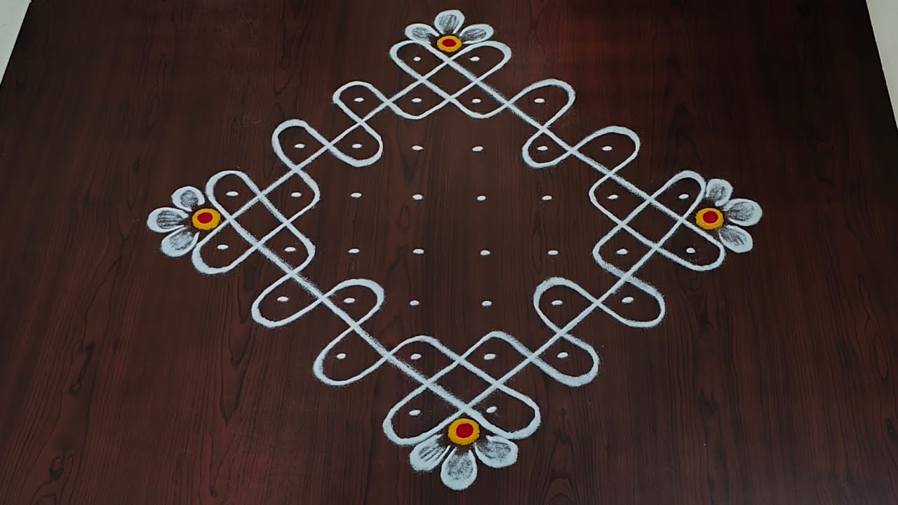 8dots melikala muggulu|easy rangoli|daily chukkala muggulu||sikku,kambhi,neli kolams|#Nice Rangoli