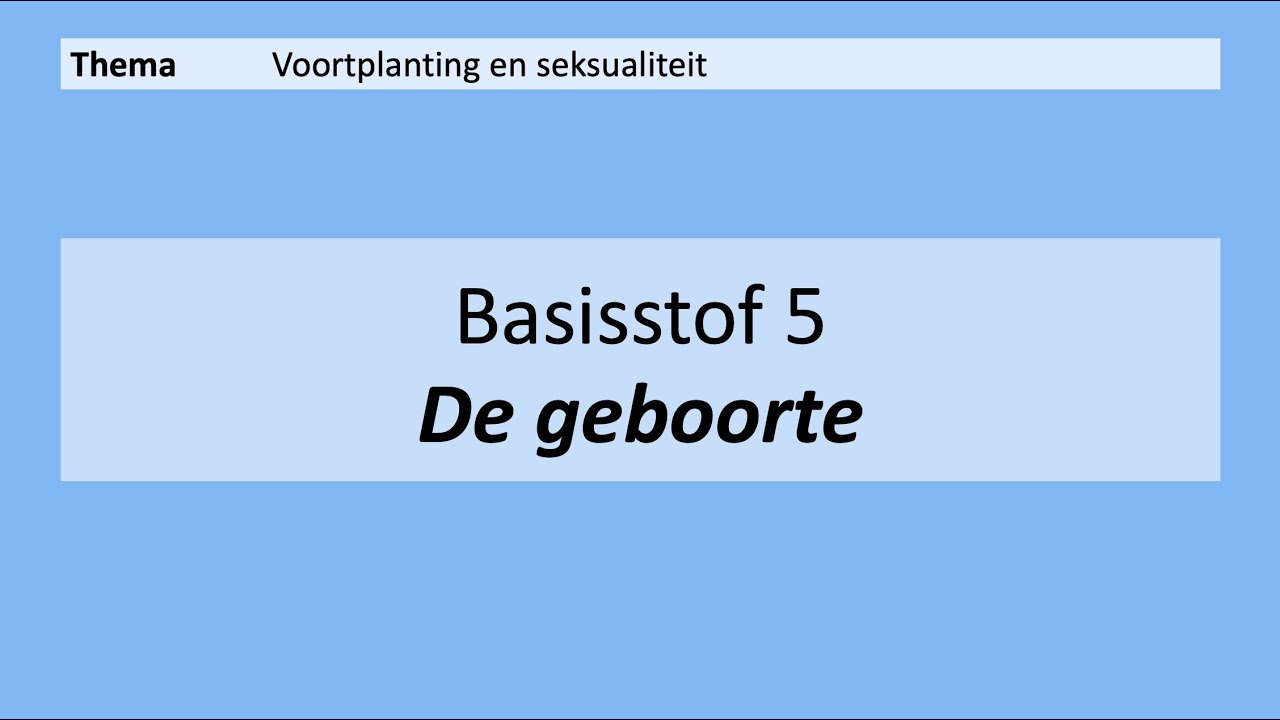 VMBO 3 | Voortplanting en seksualiteit | 5. De geboorte | 8e editie | MAX