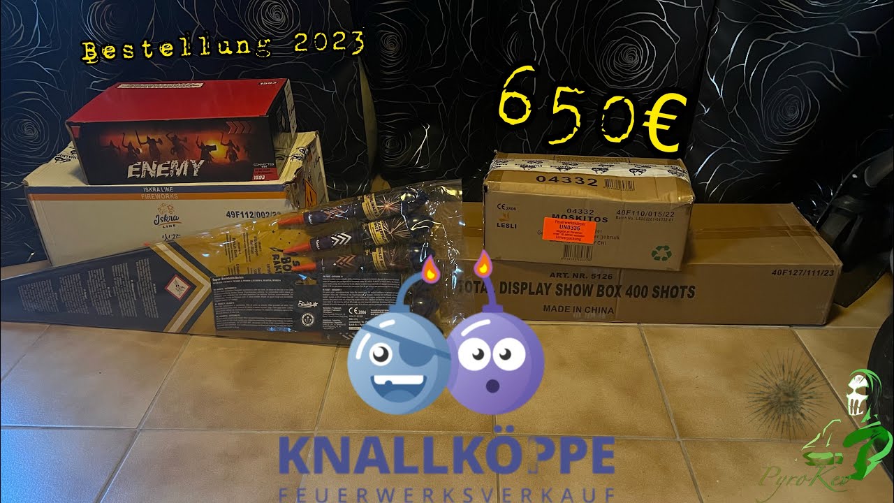 Knallköppe Unboxing Feuerwerk Bestellung 2023 für 650€