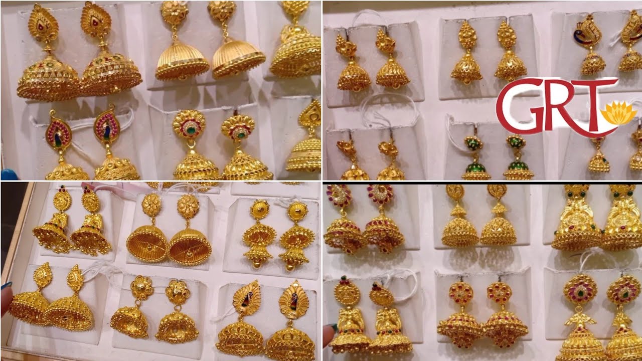 GRT Gold Jimiki Collection Fancy Earrings from 5 grams to 21grams | Antique Jimiki Grand Design