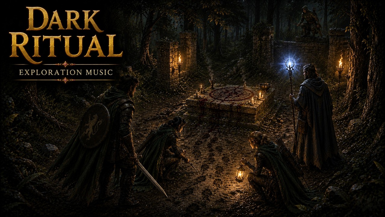 Dark Ritual &ndash; Exploration Music | 1 Hour Ambience | D&D, RPG & TTRPG | No copyright