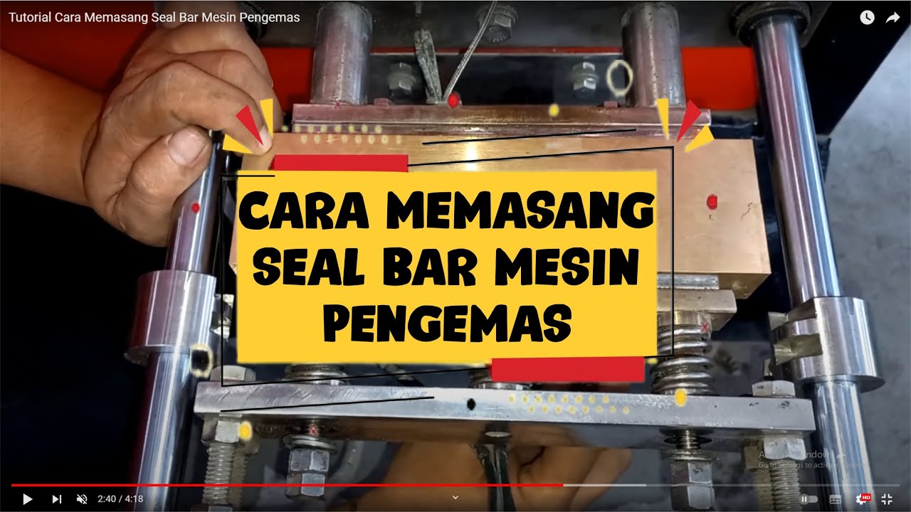 Tutorial Cara Memasang Seal Bar Mesin Pengemas