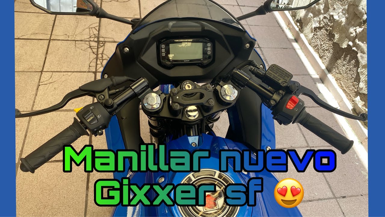 Gixxer sf modificada(CAMBIO DE MANUBRIO) (manillar,volante, timon)
