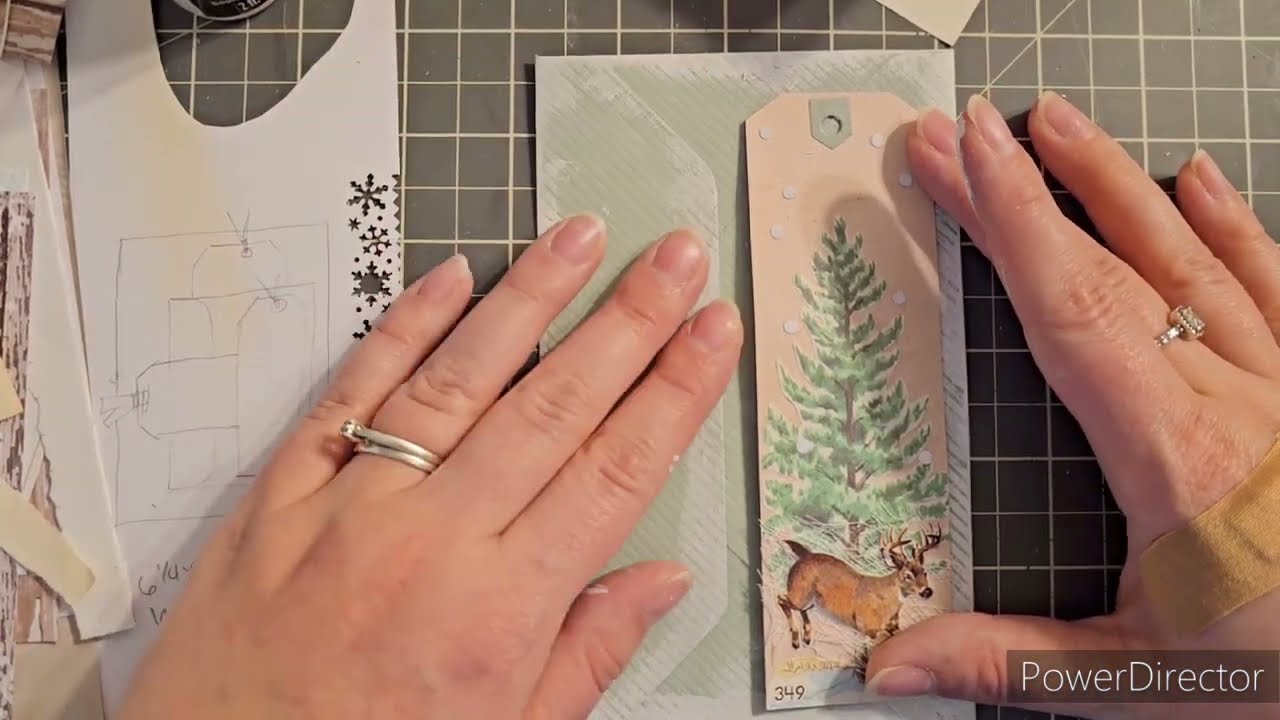 Winter Woodland Journal Layout 5- Tags, Pocket and Envelope