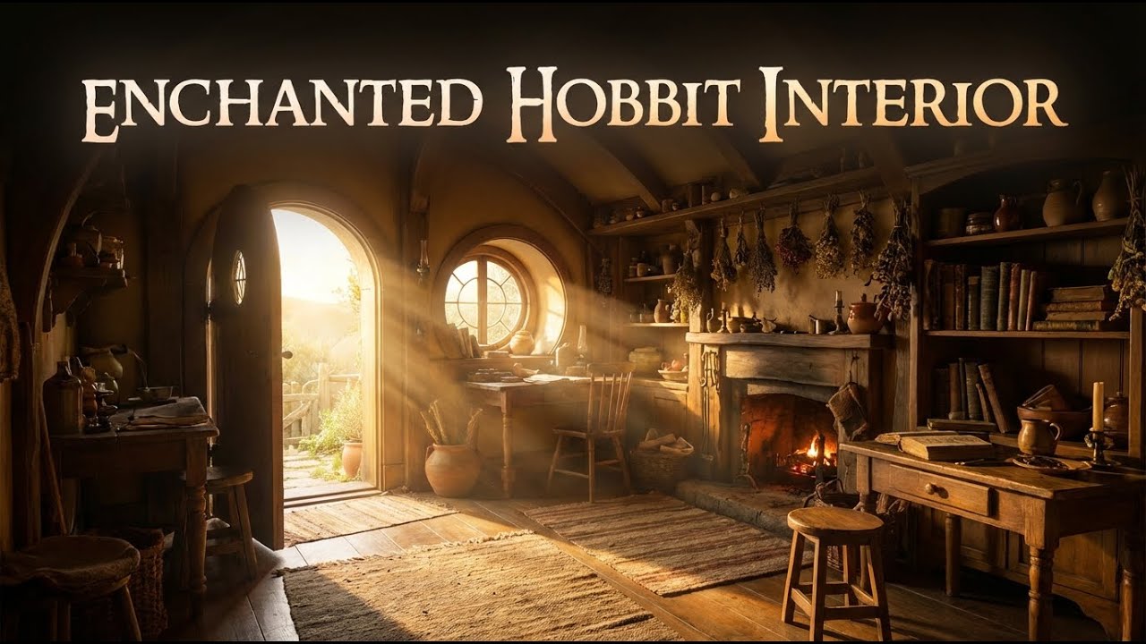 Medieval Music for Stress Relief | Enchanted Hobbit Interior