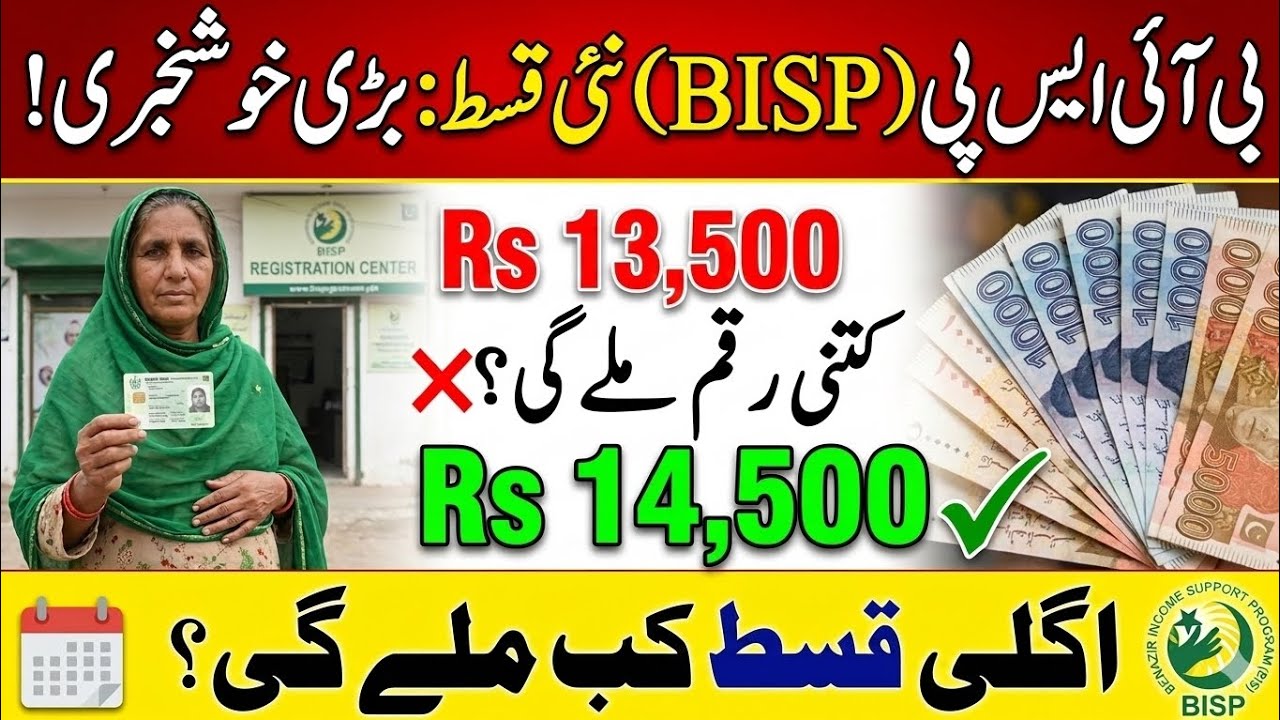 BISP 14500 New Qist Started | Benazir Income Support Program New Payment | 8171 Latest Update 2026