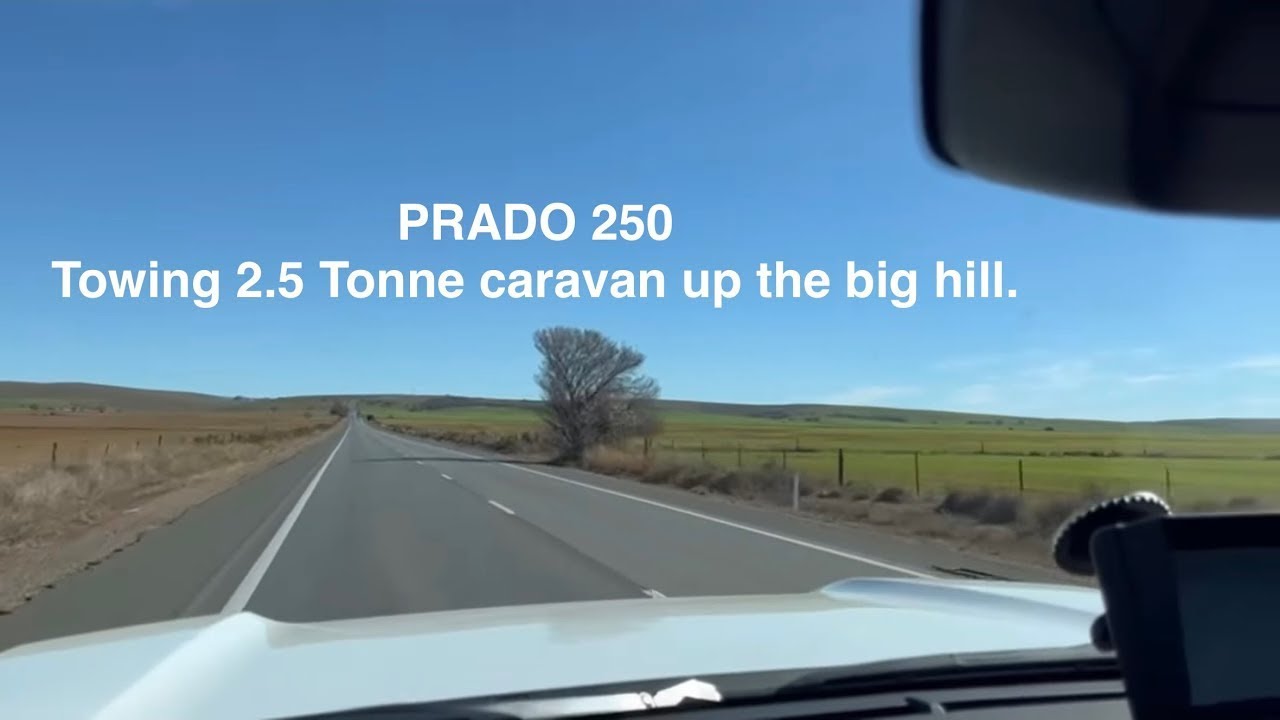 Toyota Prado 250 towing 2.5 tonne caravan