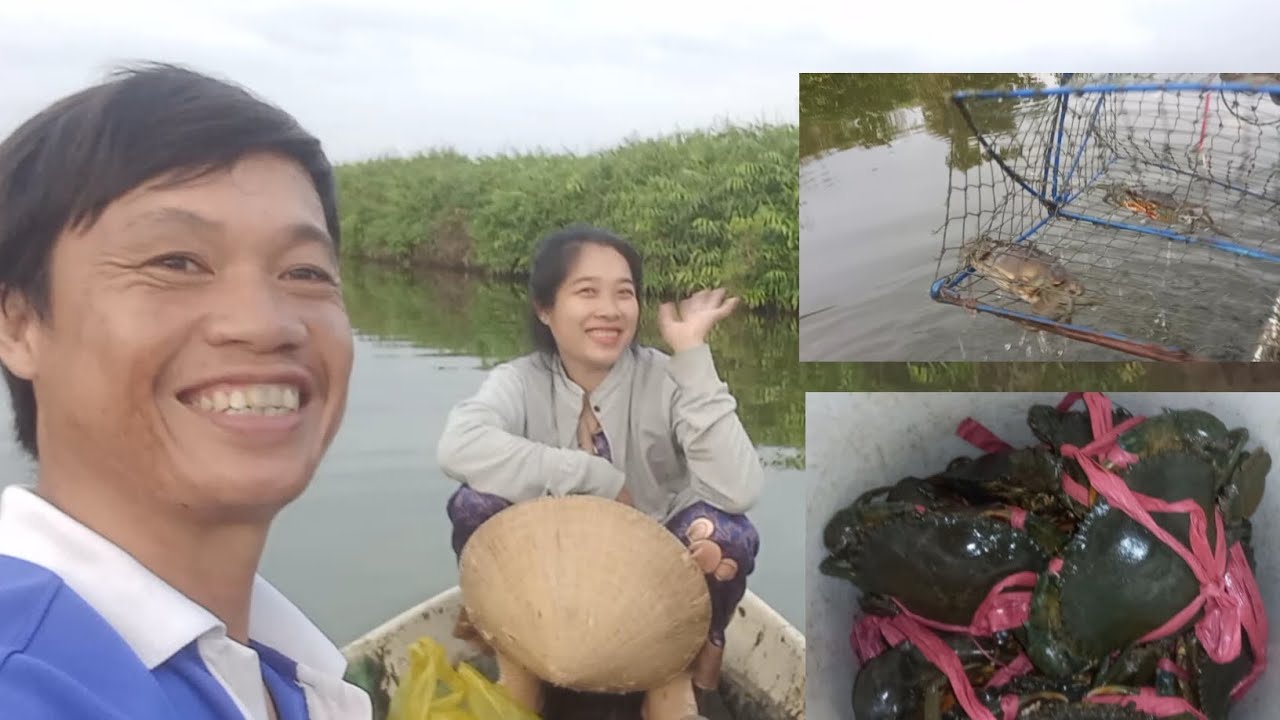 Đi bắt cua || hai vợ chồng thăm lợp cua kết quả bất ngờ