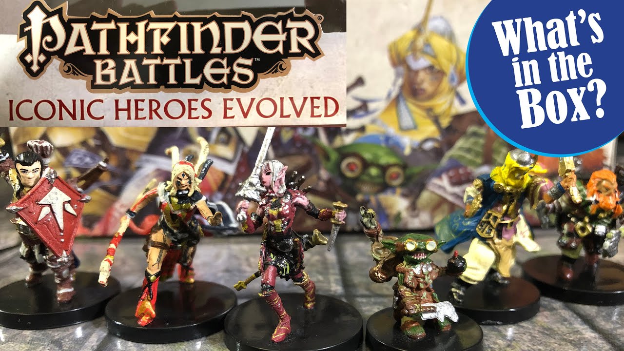 PATHFINDER BATTLES Iconic Heroes Evolved Unboxing - Pathfinder 2nd Edition Miniatures