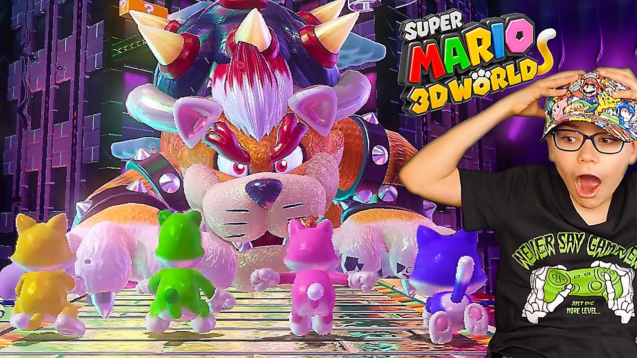 J'AFFRONTE ENFIN LE BOSS FINAL : BOWSER CHAT ! - Super Mario 3D Worlds Nintendo Switch