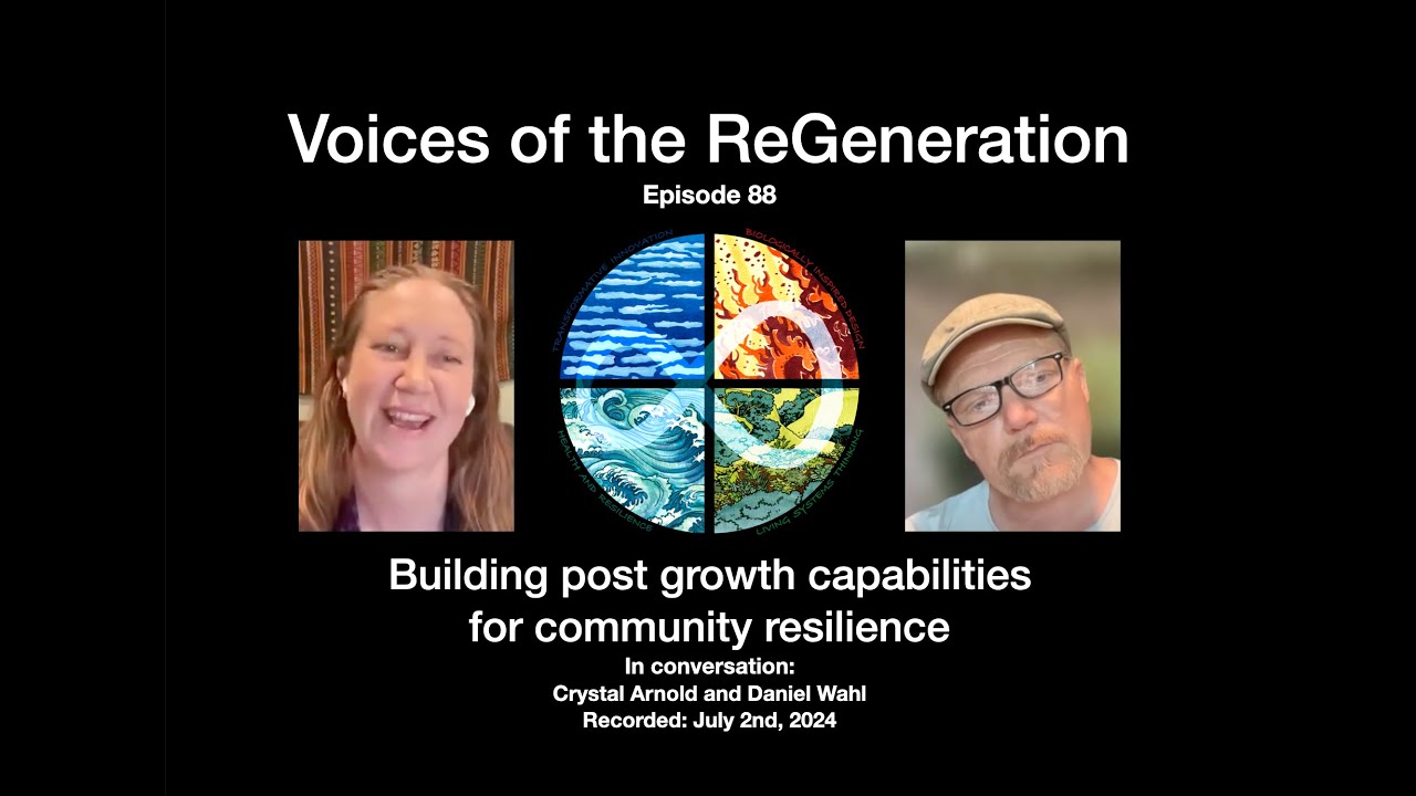 Building post growth capabilities for community resilience - in conversation with Crystal Arnold