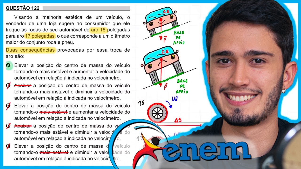 ENEM 2018 -  Visando a melhoria estética de um veículo, o vendedor de uma loja sugere ao consumidor