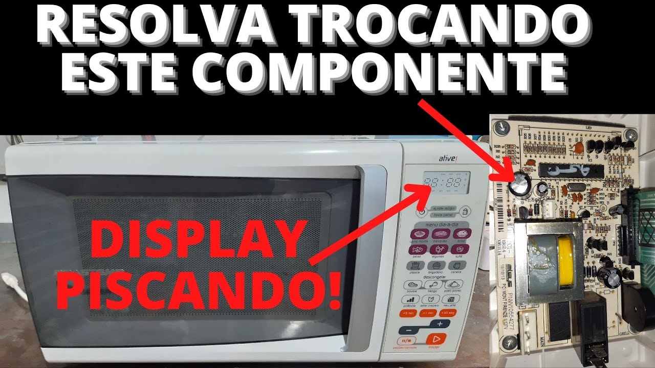 🚨 microondas brastemp ative com o display piscando! Resolva trocando apenas este componente...