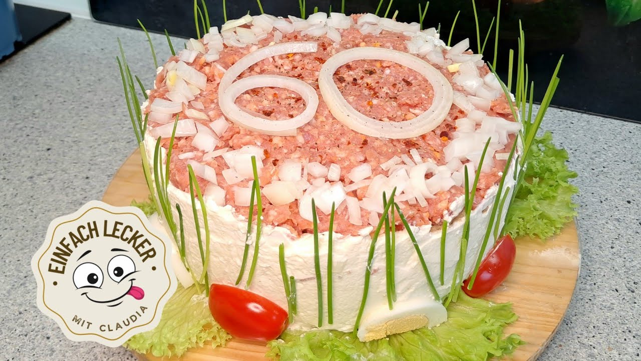 Herzhafte-Torte, Mett-Torte, mal was ganz anderes 🥰