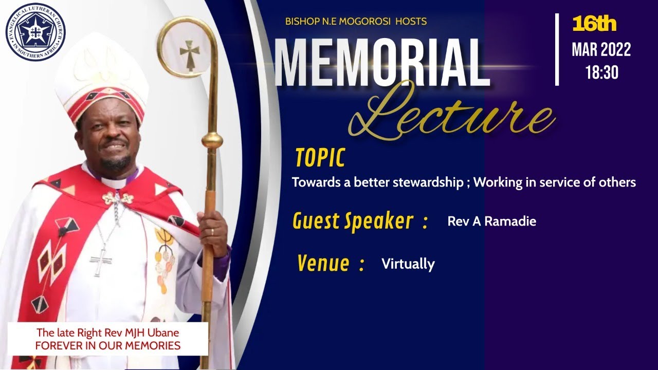 BISHOP N.E. MOGOROSI HOSTS MEMORIAL LECTURE
