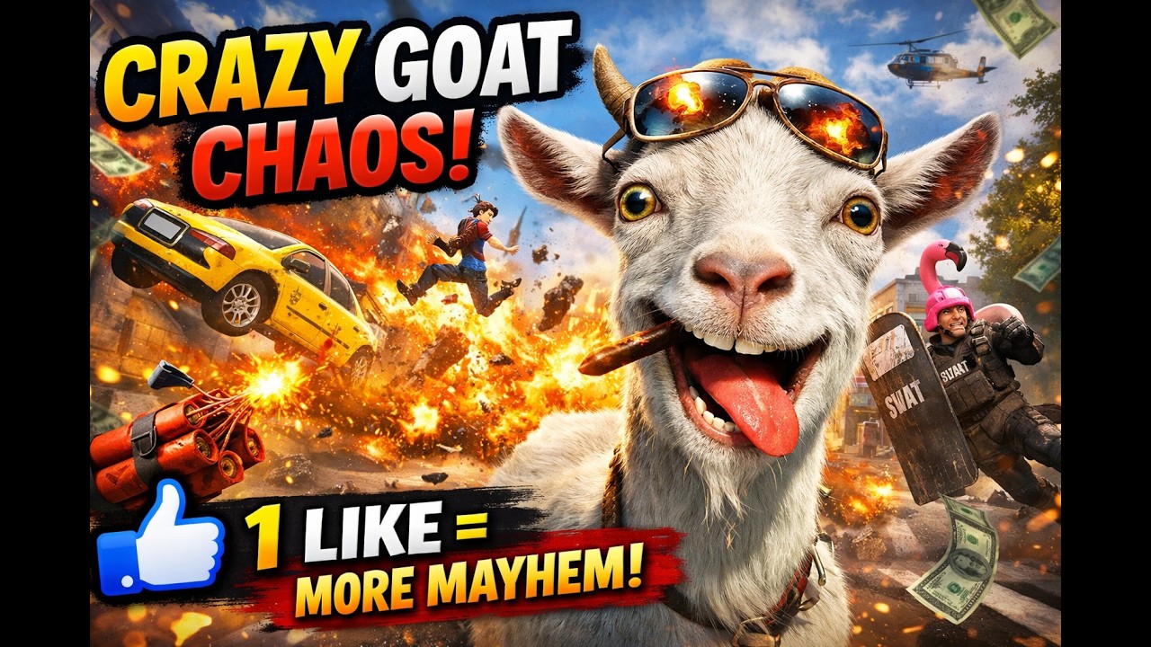 LIVE 🐐 Goat Gone CRAZY Again ! Unlimited Chaos in Goat Simulator 3 🤣