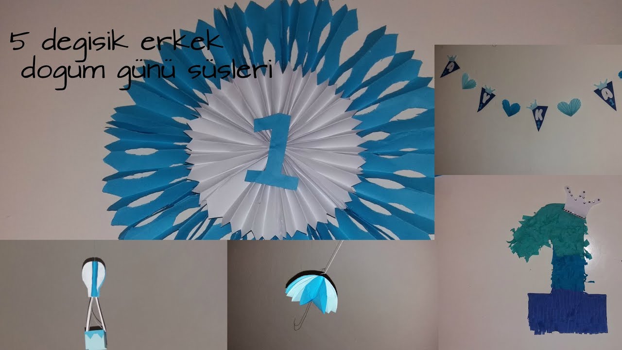 DIY Kendin yap | 5 erkek dogum günü süsleri
