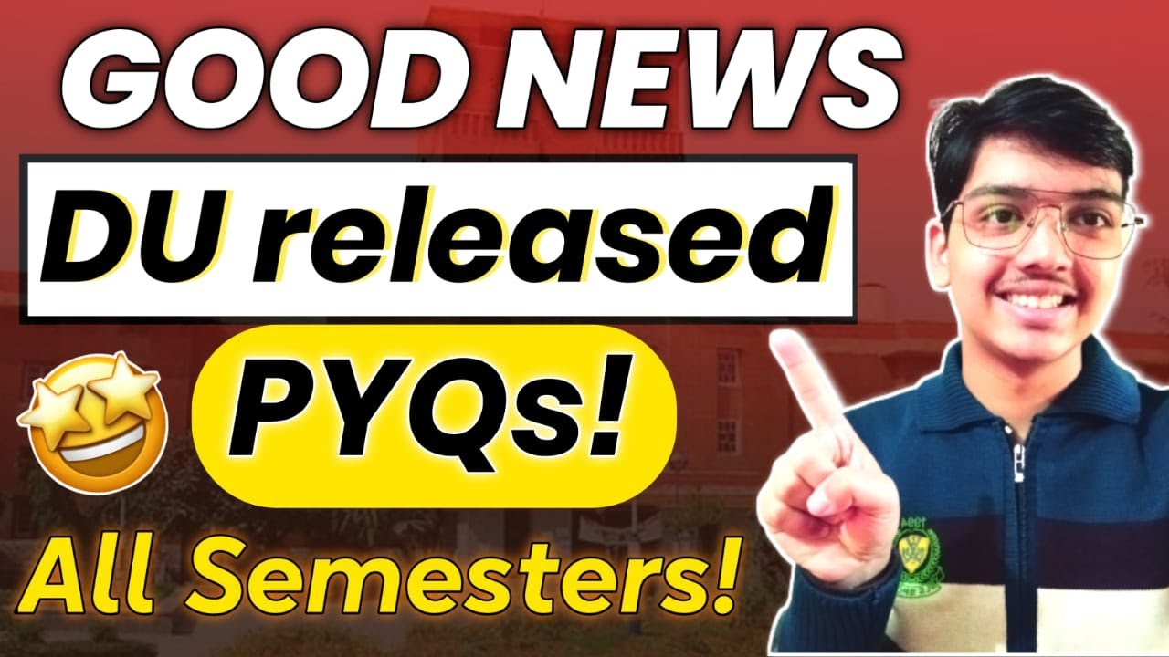 DU released Previous Year Question Papers 🔥I How to get DU PYQs I #delhiuniversity