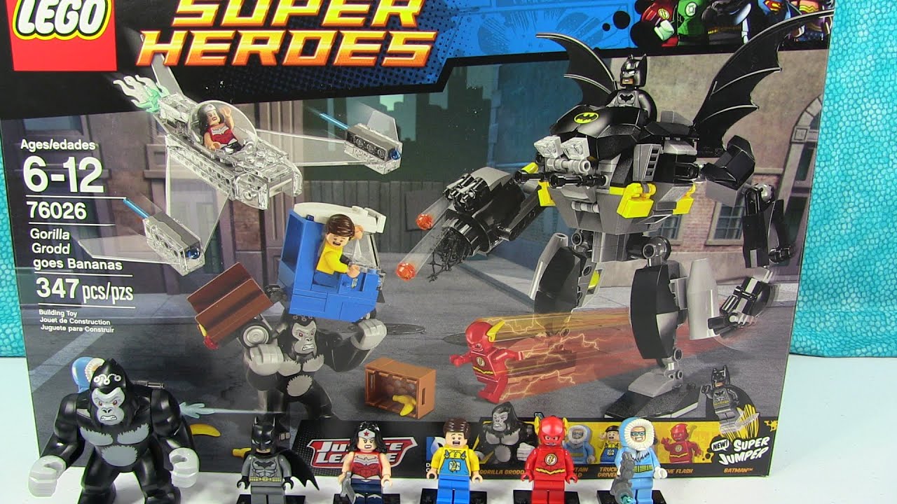 Lego Gorilla Grodd Goes Bananas 76026 Super Heroes Justice League Mini Figure Toy Review