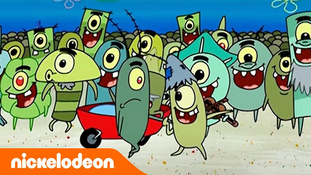 Bob Esponja | ¿TODA LA FAMILIA de Plankton intenta robarse la fórmula? | Nickelodeon en Español