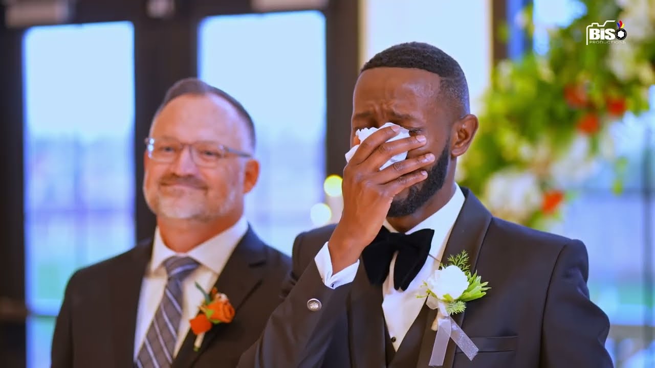 EMOTIONAL GROOM REACTIONS  - CONGOLESE WEDDING / IOWA - CR /  Gloria & Ben Dhedya ( full video )
