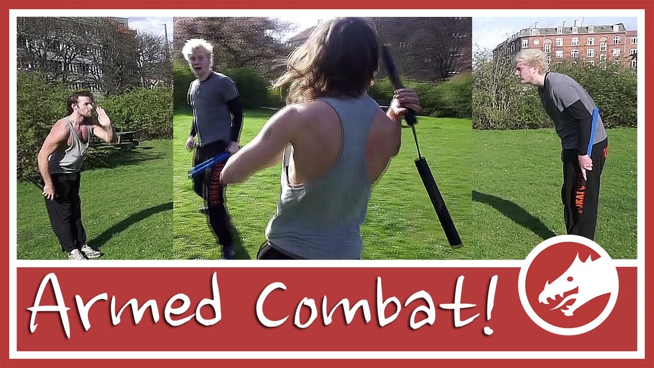 NUNCHAKU vs BATON! Weapon Sparring (Combat Training)