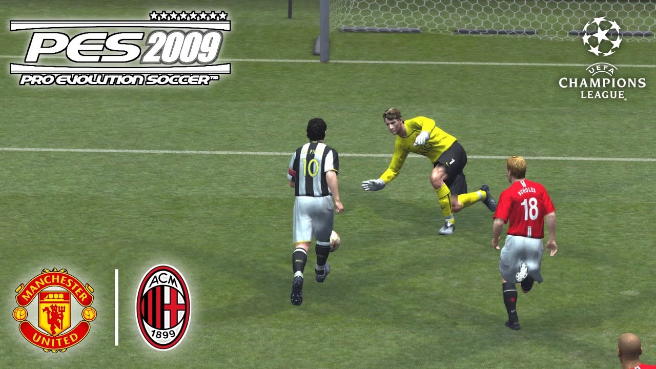 PES 2009 | MANCHESTER UNITED VS AC MILAN | UEFA CHAMPIONS LEAGUE 2009 | PES 2009 GAMEPLAY
