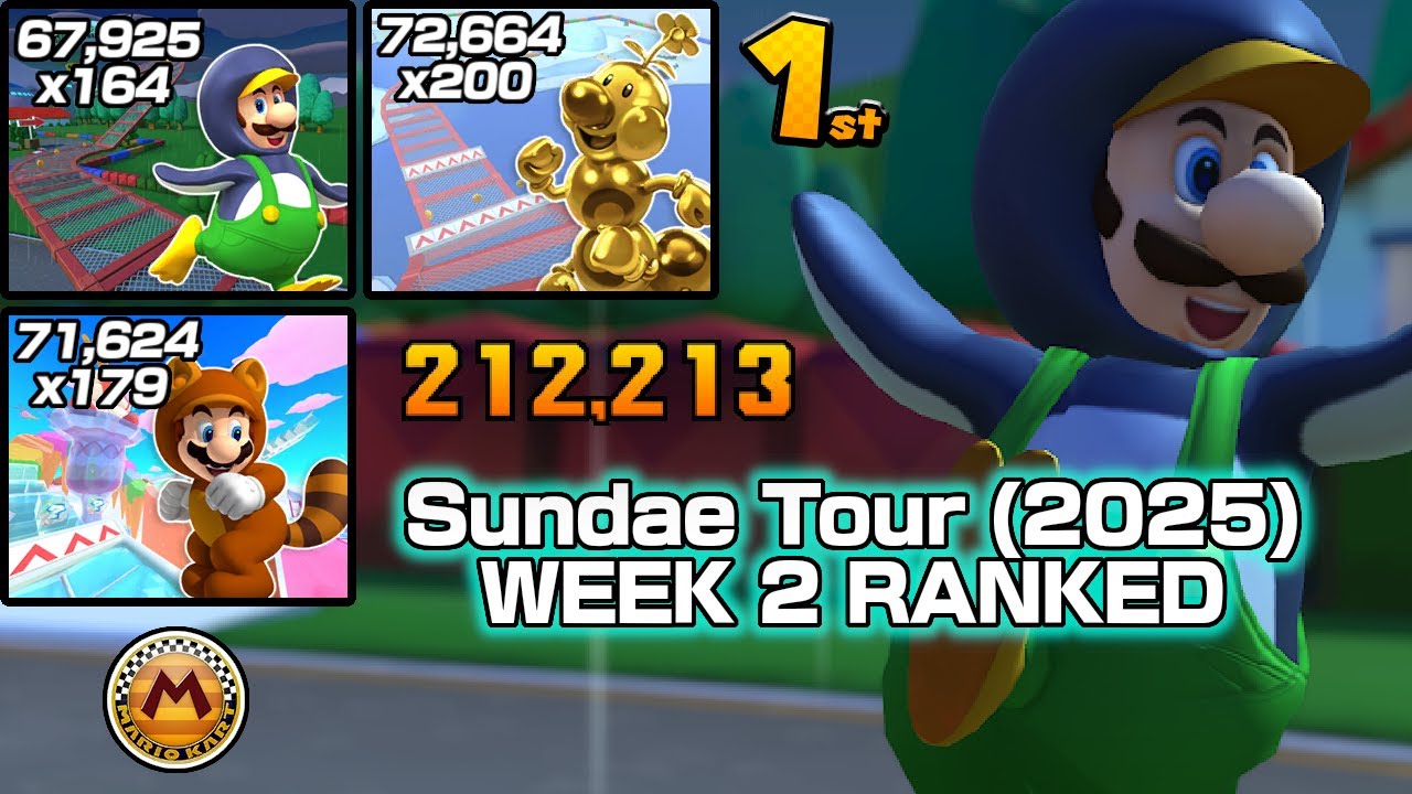 TRIPLE SCOOP | Mario Kart Tour | Sundae Tour Week 2 Ranked Cup (212k)