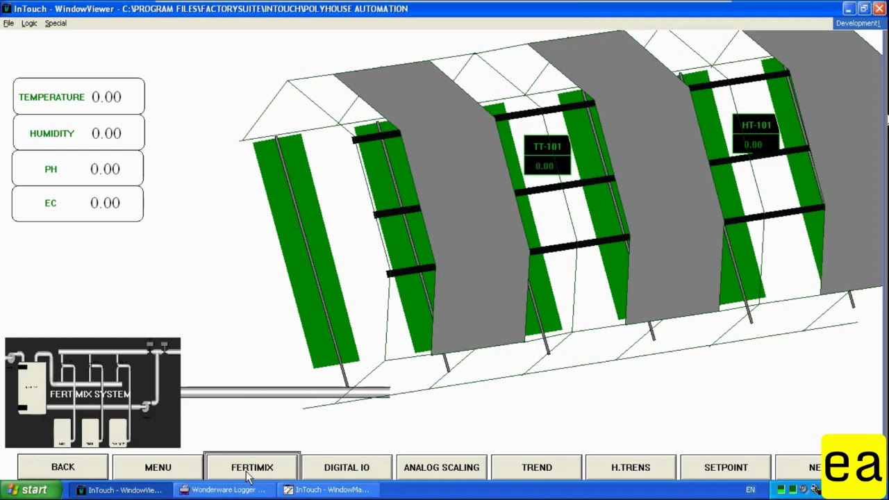 INTOUCH SCADA PROJECT GREEN HOUSE AUTOMATION