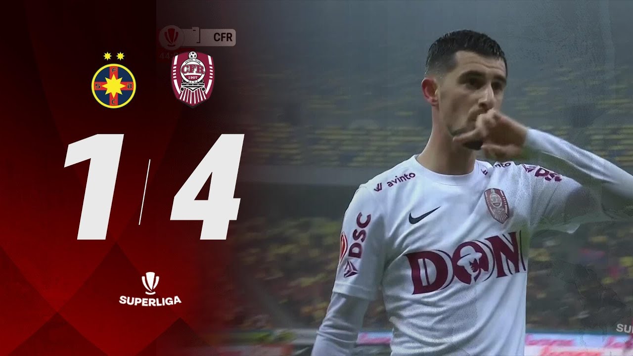 FCSB vs CFR CLUJ 1 - 4 | Clujenii se impun la scor l REZUMAT