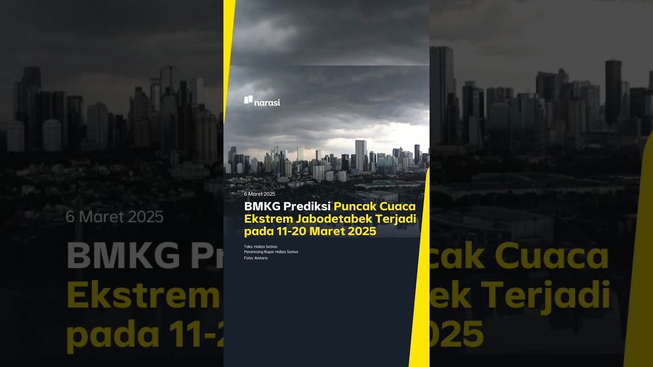 BMKG Prediksi Puncak Cuaca Ekstrem Jabodetabek Terjadi pada 11-20 Maret 2025 | Narasi Daily
