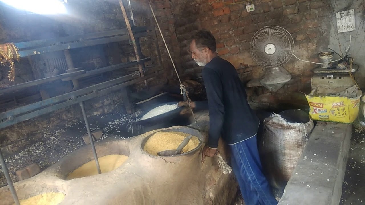 Puffed rice making process in ODISHA