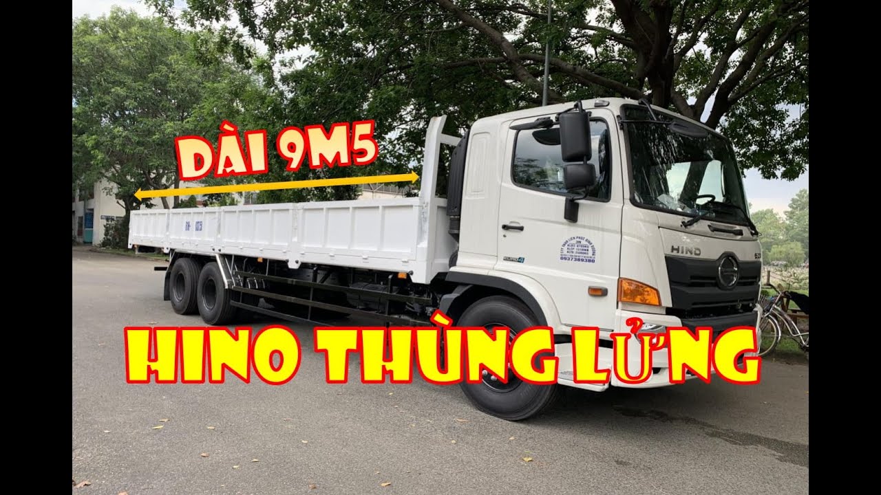 Review Hino 3 Ch&acirc;n FL Th&ugrave;ng Lửng D&agrave;i 9m5 | Hino Vĩnh Thịnh | T&acirc;n Hino 0906697982